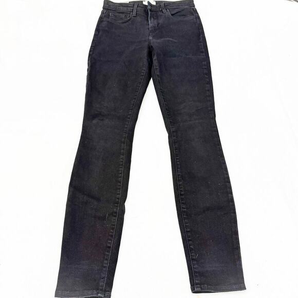 L'Agence Marguerite Skinny High Rise Noir Black Denim Jeans Size 25 - Picture 2 of 9